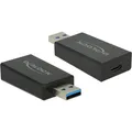 Produktbild: DeLOCK USB 3.2 Gen 2 Adapter, USB-A Stecker > USB-C Buchse, schwarz