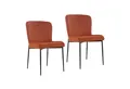 Produktbild: SVITA Esszimmerstuhl FREDDIE (2er-Set), 2er-Set, Cordbezug, Essstuhl, Stahlbeine, Modern, Orange