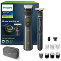 Produktbild: Philips Multigroom Series 9000, 13-in-One-Barttrimmer und Haarschneider inkl. OneBlade, für Gesicht, Kopf und Körper, 27 Längeneinstellungen (0.2-20 mm), schwarz (Modell MG9530/15)