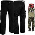 Produktbild: German Wear Motorradhose Herrren - Motorradjeans mit 2 CE-Protektoren - Bikerjeans futter aus Aramid-Kevlar-Stoff verstärkt - Cargohose rutsch- & brandfeste Jeanshose mit 6 Taschen Schwarz - 34W / 34L
