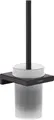 Produktbild: hansgrohe AddStoris - Toilettenbürste mit Halter, Toilettenbüstenhalter für Wandmontage, WC-Bürste mit Halter, verdeckte Befestigung, Badezimmer Zubehör, Mattschwarz, 41752670