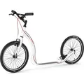 Produktbild: Yedoo Dragstr Sport Alloy Roller Scooter Tretroller - für Erwachsene und Teenager, bis 150 kg, mit Luftreifen 20/20 und verstellbarem Lenker Weiß - Weiß