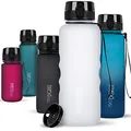 Produktbild: 720°DGREE Trinkflasche 1,5 Liter “uberBottle“ softTouch +Sieb - BPA-Frei - XL Wasserflasche für Gym, Fitnessstudio, Workout, Fitness, Sport, Outdoor - Große Sportflasche aus Tritan - Leicht, Stoßfest