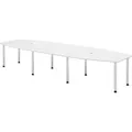Produktbild: Hammerbacher-Konferenztisch 400cm/8 Chromfüße Weiß-VKT40C/W/C