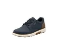 Produktbild: Sneaker RIEKER, Herren, Gr. 44, dunkelblau, nuss, Lederimitat, unifarben mit Farbeinsatz, Schuhe Sneaker, Halbschuh, Schnürschuh, Casual Sneaker mit weichem Schaftrand, TEX