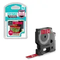 Produktbild: DYMO Schriftband D1 1978366, 12 mm, weiß auf rot, 1 St.