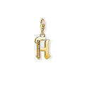 Produktbild: Thomas Sabo Damen-Charm-Anhänger H Buchstabe Gold Charm Club 925 Sterling Silber 1614-414-39