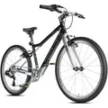 Produktbild: PROMETHEUS BIKES Kinderfahrrad 24 Zoll PRO ab 7 Jahren Ultraleicht 8-Gang SRAM Schaltung Premium Schwarz Silber