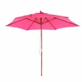 Produktbild: B-Ware Sonnenschirm Lissabon, Garten-/Marktschirm, Ø 3m Polyester/Holz pink-rosa