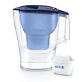 Produktbild: BRITA Wasserfilter Aluna blau/robuste Kanne inkl. 1 MAXTRA+ Filterkartusche/Filter reduziert Kalk, Chlor und leitungsbedingt vorkommende Metalle wie Kupfer & Blei im Leitungswasser
