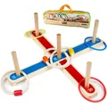 Produktbild: Ringwurfspiel Set mit Holz- und Kunststoffringen für Kinder und Erwachsene