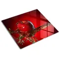 Produktbild: Tulup Glasplatte, Rot, Glas, 60x0.4x52 cm, Küchen, Küchenelektrogeräte, Herde, Herdabdeckplatten