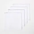 Produktbild: Stoffservietten weiß, 4erSet Servietten mit Hohlsaum 45x45 cm, Tischserviette...
