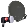 Produktbild: DUR-line DSA 40 Anthrazit Alu Sat Antenne 42cm + Ultra Single LNB 0.1dB LTE 4K