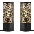 Produktbild: 2er Set Skandinavische Deko Tischlampe Lampe Nachttischlampe Verdure Klein Schwarz