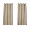 Produktbild: WOLTU 2er Set Gardinen mit Ösen, Verdunklungsvorhang für Wohnzimmer Schlafzimmer, Blickdicht, gegen Kälte und Hitze, 250g/m² Dicke,135x175 cm, Sand