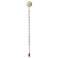 Produktbild: 24cm Glas Thermometer mit Holzkugel Analog Teethermometer Babyflasche Einkochen