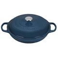 Produktbild: Le Creuset Signature Gusseisen Gourmet-Profitopf, Rund, Ø 30 cm, 3,5 l, Für alle Herdarten inkl. Induktion geeignet, 5,555 kg, Deep Teal, 21180306422430