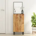 Produktbild: Sideboard Kommode aus Mango Massivholz mit Tür Maße 40x31x75 cm