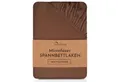 Produktbild: NatureMark Spannbettlaken Mikrofaser Spannbetttuch, Polyester, Gummizug: rundum, viele Größen und Farben Markenware, 120x200 cm, Schoko braun