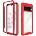 Produktbild: betterfon Handyhülle Kompatibel mit Google Pixel 7 Hülle | Schutzhülle für Pixel 7 Stoßfest Outdoor Cover 2 Teilig TPU Bumper Case mit Kanteschutz | Rot