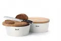 Produktbild: Continenta Brottopf Keramik mit Holzdeckel oval Brotkasten in 3 Größen