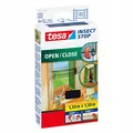 Produktbild: TESA Moskitonetz für Fenster mit Klettverschluss, gerollt, schwarz, 1,3 x 1,5 m
