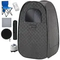 Produktbild: tectake Mobile, Dunkelgrau, Schwarz, Kunststoff, Freiform, 84x145x84 cm, CE, Freizeit, Wellness, Sauna