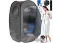 Produktbild: tectake Sauna Mobile Dampfsauna ThermaLuxe I, 1000 W, 15 Temperaturstufen, inkl. Fernbedienung, Matte, Klappstuhl und Tragetaschen