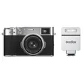 Produktbild: Fujifilm X100VI + Godox iT22 - TTL Mini Flash Silber