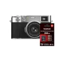 Produktbild: Fujifilm X100VI silber + Voigtländer 256GB UHS-II ultraschnelle Speicherkarte
