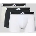 Produktbild: adidas Sportswear Trunks mit elastischem Logo-Bund im 3er-Pack in Anthrazit, Größe XXL