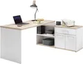 Produktbild: BEGA OFFICE Eckschreibtisch Romance, im Landhaustil, mit Sideboard, 140x130 cm