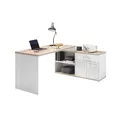 Produktbild: Stella Trading ROMANCE Eckschreibtisch in Sibiu Lärche Optik, San Remo - Moderner Bürotisch Computertisch mit großer Arbeitsfläche und Stauraum - 177 x 76 x 130 cm (B/H/T)