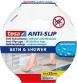 Produktbild: tesa Anti-Rutschband für Bad und Dusche - 5 m x 25 mm - transparent - Sicherheit auf nassen Flächen Klebeband