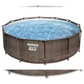 Produktbild: Bestway Steel Pro MAXTM  Frame Pool Komplett-Set, rund, mit Filterpumpe & Sicherheitsleiter 366 x 100 cm