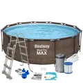 Produktbild: Bestway Steel Pro MAX 366x100cm Pool 56709 Filterpumpe und Zubehör Gartenpool