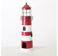 Produktbild: BOLTZE GRUPPE GmbH Kerzenlaterne Kerzenlaterne Leuchtturm H.64 Ø.19 cm rot schwarz weiß Stückpreis