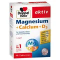 Produktbild: Doppelherz Magnesium + Calcium + D3 - Magnesium als Beitrag für die normale Muskelfunktion und zum Erhalt normaler Knochen – 3er Pack (3 x 40 Tabletten)
