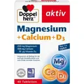 Produktbild: DOPPELHERZ Magnesium+Calcium+D3 Tabletten, 40 St PZN 01922316