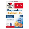 Produktbild: 2x DOPPELHERZ Magnesium+Calcium+D3 Tabletten 40 ST