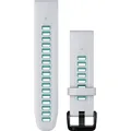 Produktbild: Garmin Silikonarmband, Quickfit, 20mm, white/aqua (20 mm, Silikon) (010-13279-07)