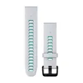Produktbild: Garmin Silikonarmband, Quickfit, 20mm, white/aqua