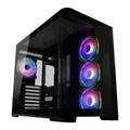 Produktbild: Gaming-PC-Gehäuse LC-Power LC-8001B-ON Pro Storm Dark | BTF ATX Case Schwarz