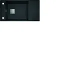 Produktbild: Franke Fragranitspüle FSG 611-88 BlackMatt Druckknopf Edelstahl