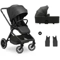 Produktbild: Hauck Kombikinderwagen Move N Care Set, Schwarz, Metall, Kunststoff, Textil, 61x105x100 cm, EN 1888, UV 50+, Feststellbremse, Federung, 5-Punkte-Gurt, für Babyschale geeignet, Griff in Lederoptik, Transportsicherung, Sitz umsetzbar, Teleskopgriff, Baby on Tour, Kinderwagen, Kombikinderwagen