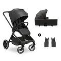 Produktbild: hauck Move N Care Set, Black - 2 in 1 Kombikinderwagen ab Geburt bis 22 kg - Babywanne & Wendbarer Buggy mit Liegefunktion, Teleskopgriff, Gummiräder, Federung, UPF 50+, XL Korb