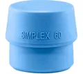 Produktbild: Gummihammer HALDER SIMPLEX Ersatzeinsatz TPE-soft blau 60mm