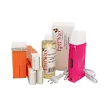 Produktbild: EpilWax Royal Complete Epilation Kit mit: Professionellem Wachswärmer 4 Roll-On Wachs 100 ml Argan, 100 Epilierstreifen, 1 Flasche mit 250 ml Öl nach der Epilation - (Royal Serie l'Argan 4)