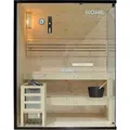 Produktbild: HOME DELUXE - Traditionelle Sauna - Shadow L - 150 x 120 x 190 cm - für 3 Personen - hochwertiges Fichtenholz, inkl. Saunaofen, Saunazubehör I Da... - Naturbelassen